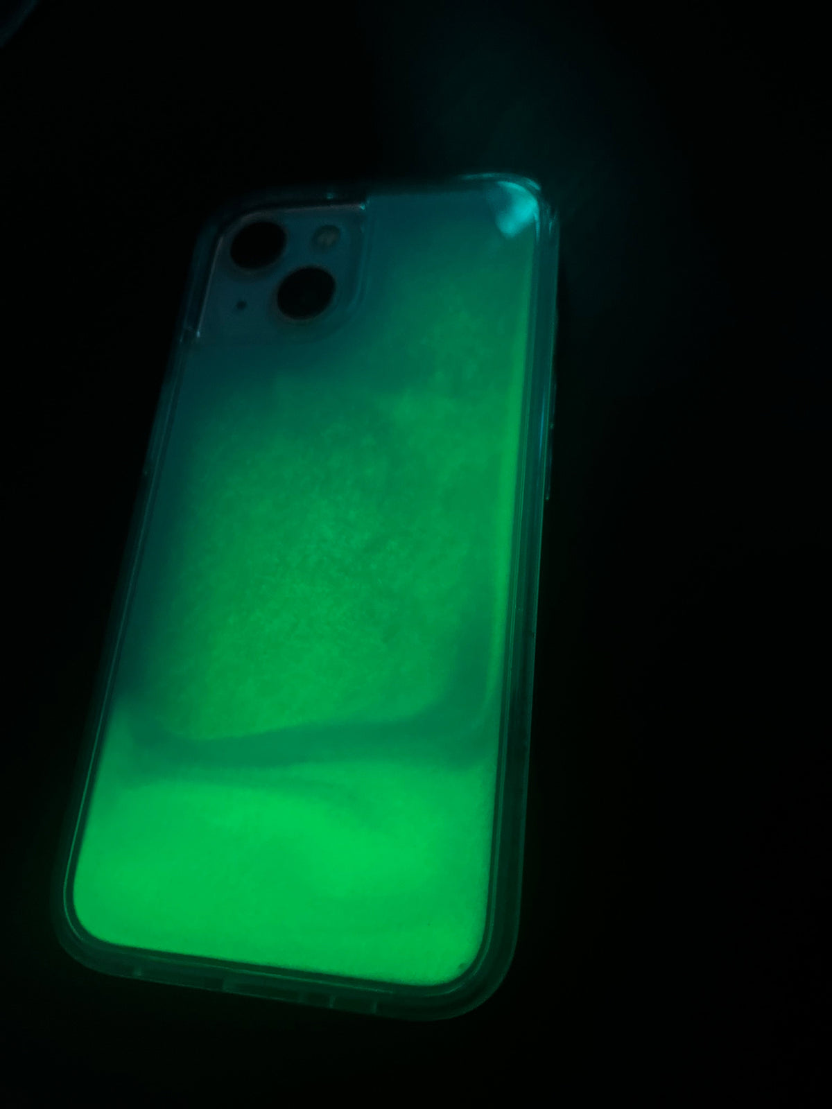 Luminous Quicksand iPhone Case - Blue Edition