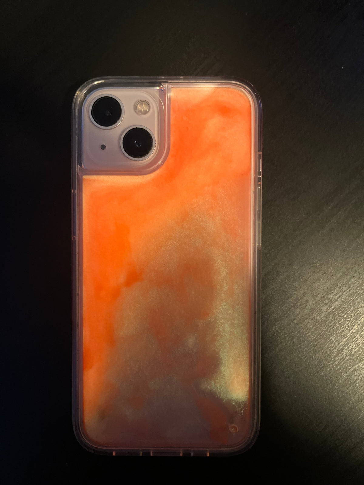 Luminous Quicksand iPhone Case - Orange Edition