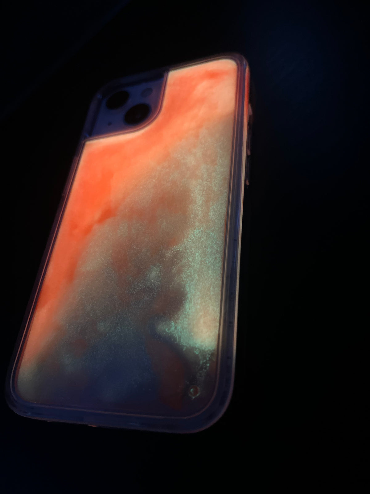 Luminous Quicksand iPhone Case - Orange Edition